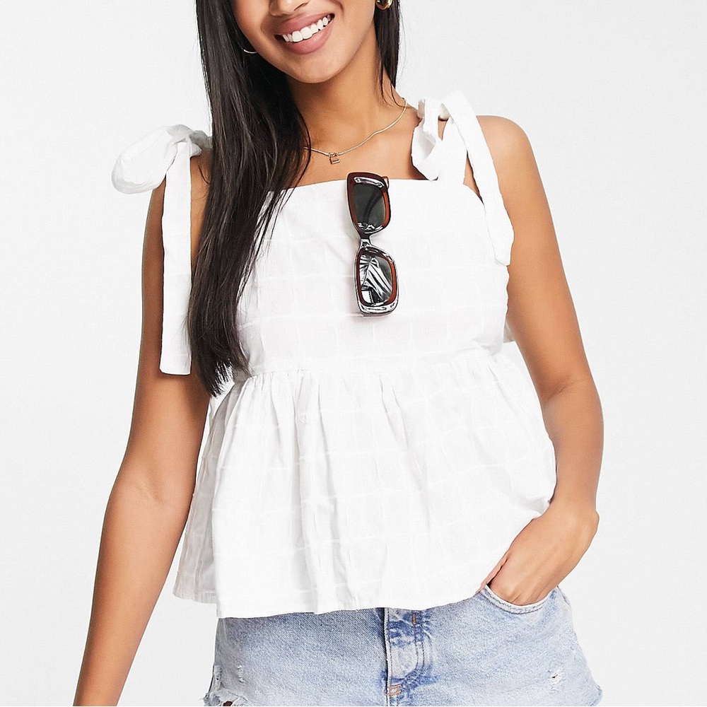 ASOS DESIGN‎ square neck smock sun top